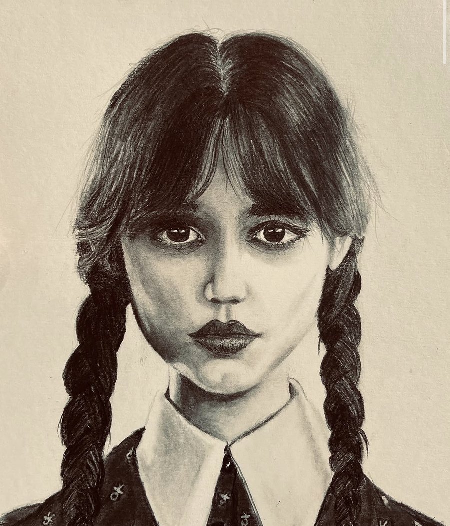 Graphite portrait drawing